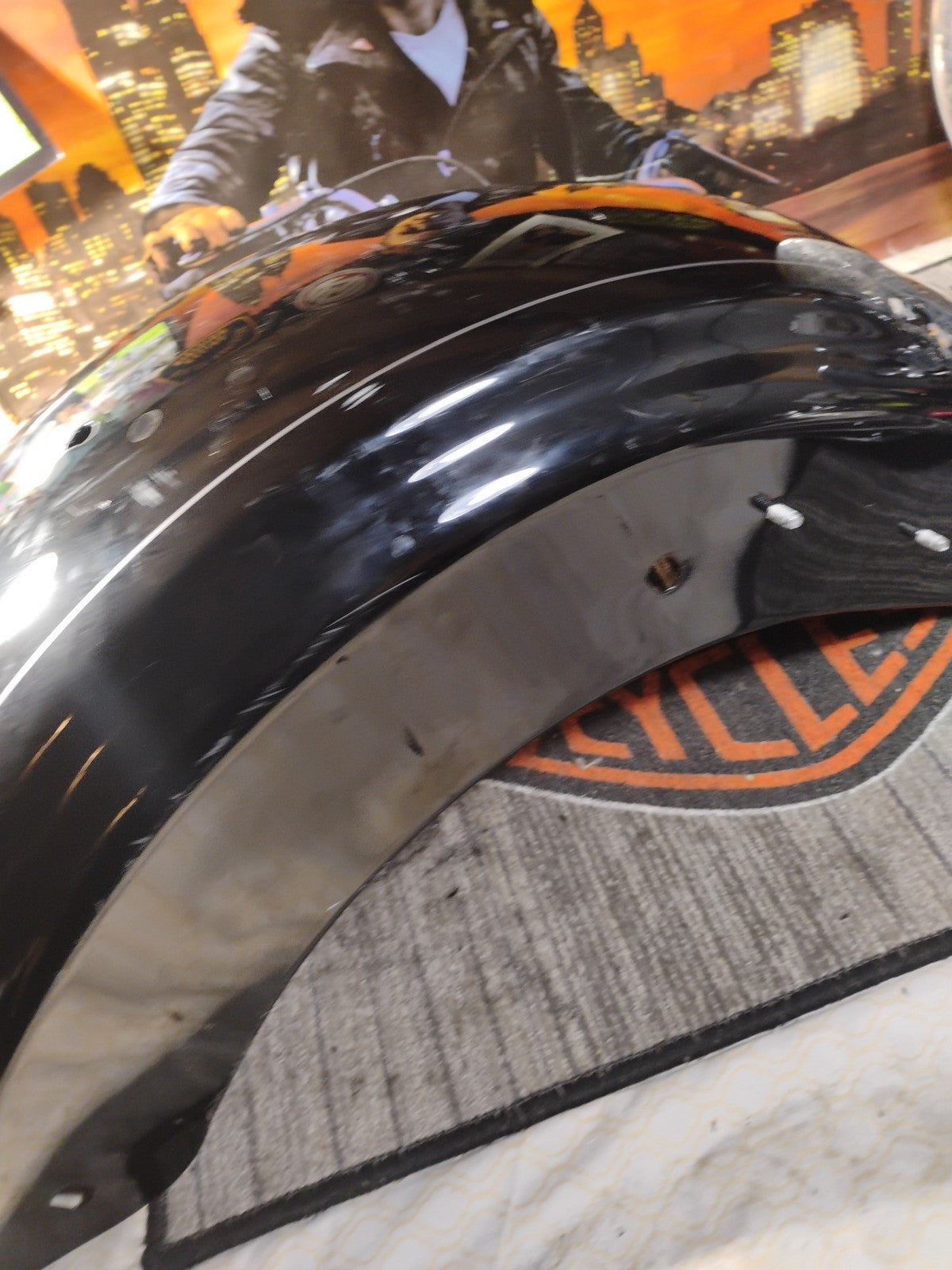 2010-2023 Harley Touring Rear Fender Vivid Black w/ Pinstripe FLHXS FLTRXS