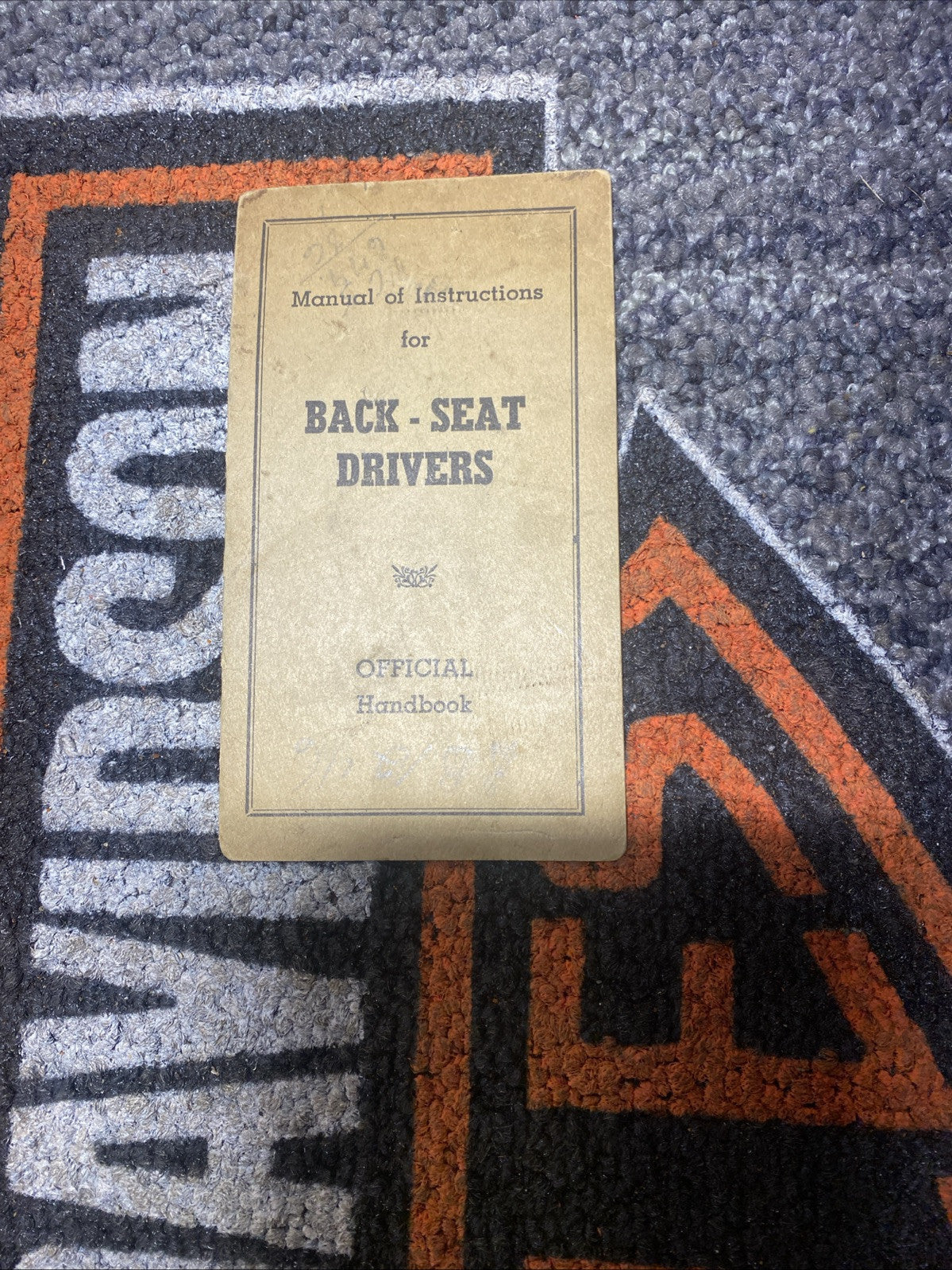 Manual Of Instructions for Back-Seat Drivers - Official Handbook