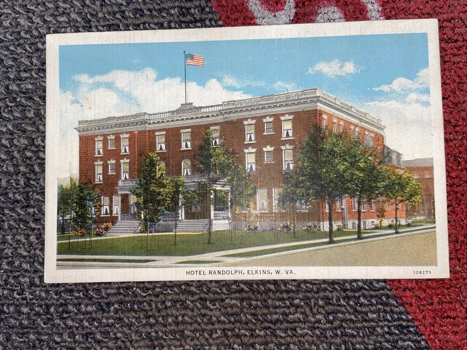 Vintag 1930s Hotel Randolph W Virginia Landmark Postcard
