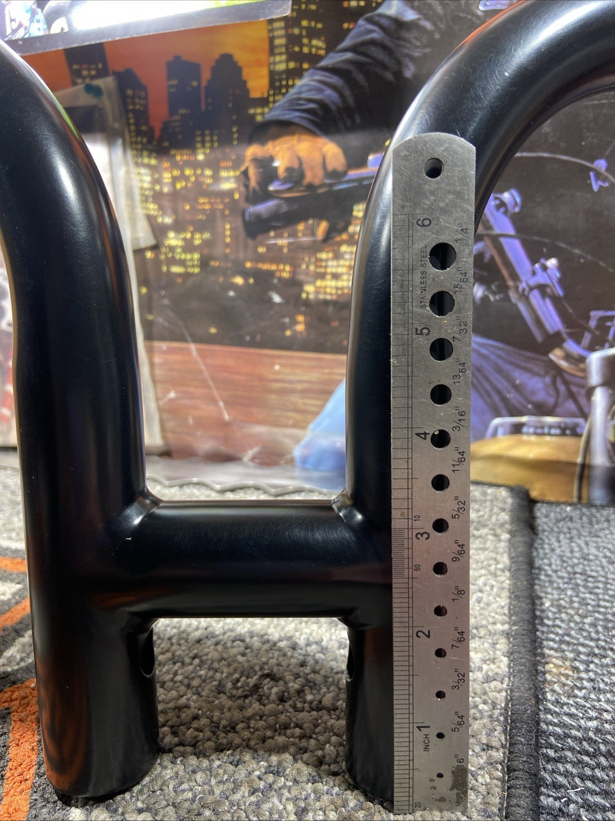 Harley Davidson 6inch Rise 1inch Handlebars Black