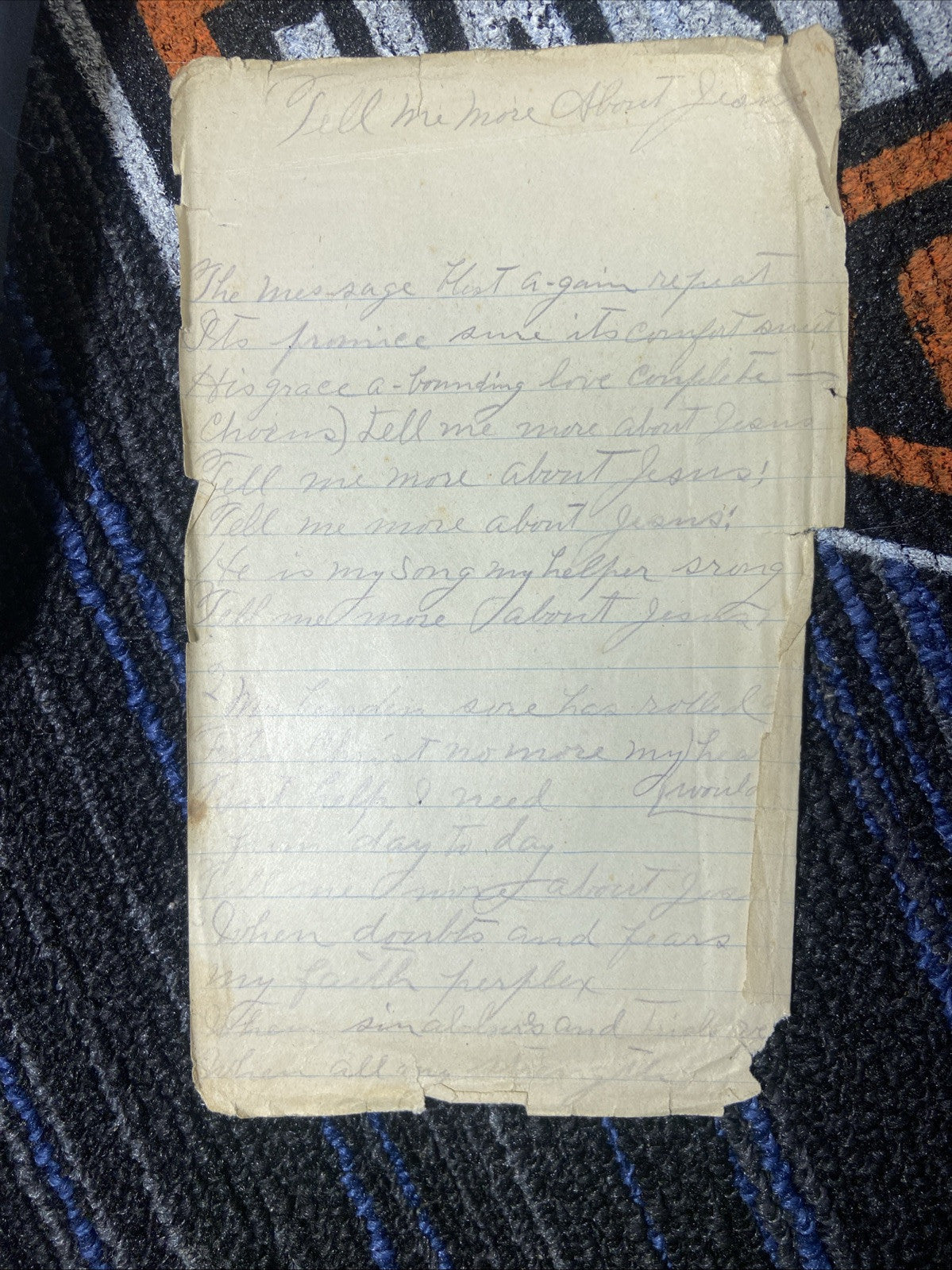 Gospel Hymns No. 5,  Sunday School Ira D. Sankey 1887 & Handwritten hymn Lyrics
