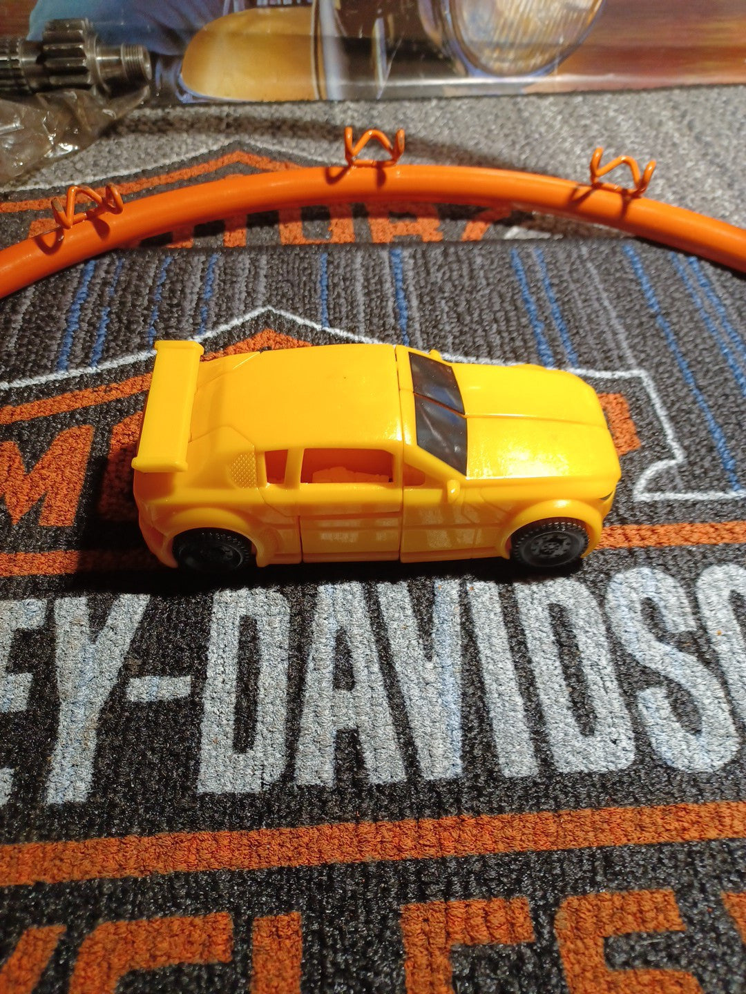 Yellow transformer car