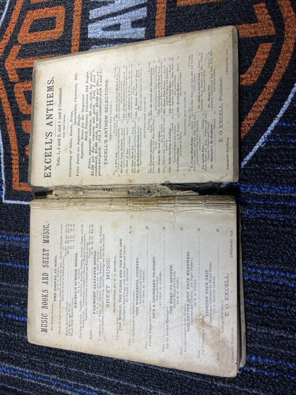 Vintage 1887 TRIUMPHANT SONGS #1 Hardcover HC Book EO Excell Sheet Music