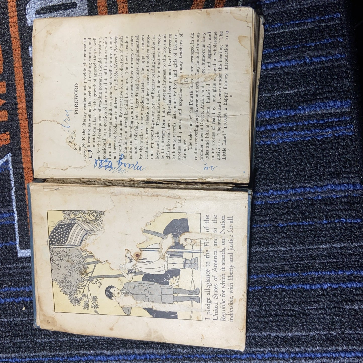 bobbs merrill fifth reader, baker, 1924 state of Kansas