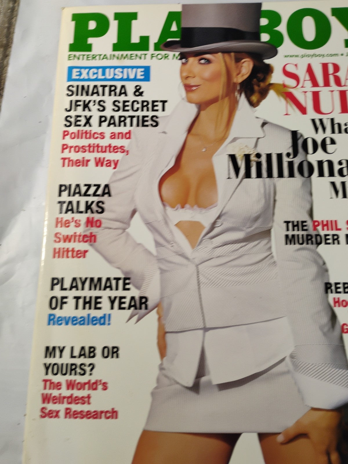 June 2003 Playboy Magazine - Tailor James & Joe Millionaire Sarah - Like