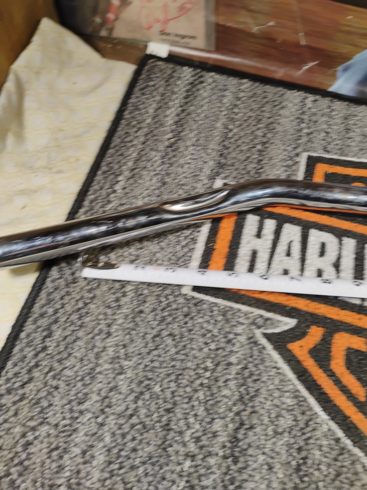 Harley One Inch Diameter Beach Bars Chrome Slight Pull Back