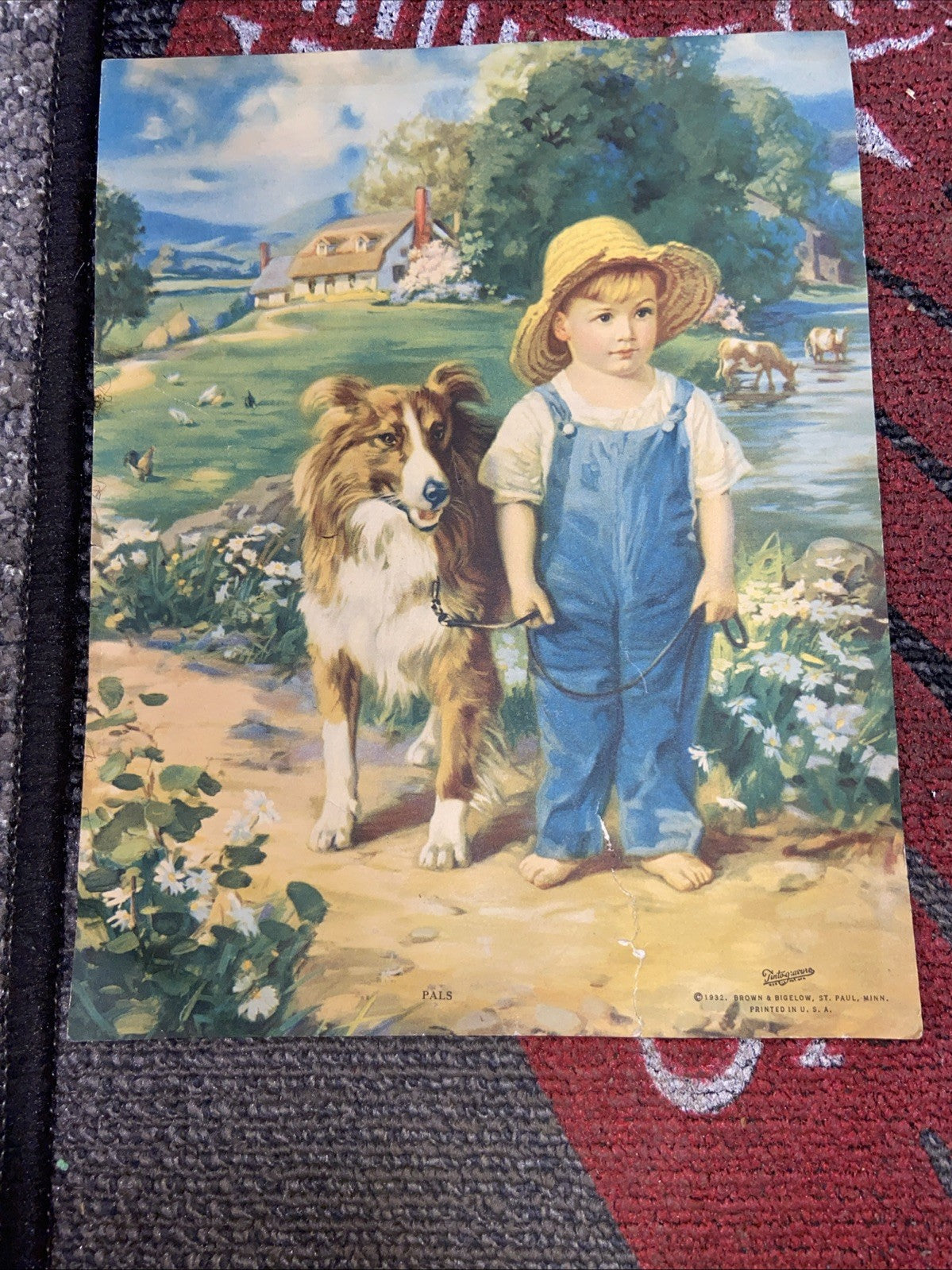 1932 Art Print “Pals”  Brown & Bigwlow St.paul MN 