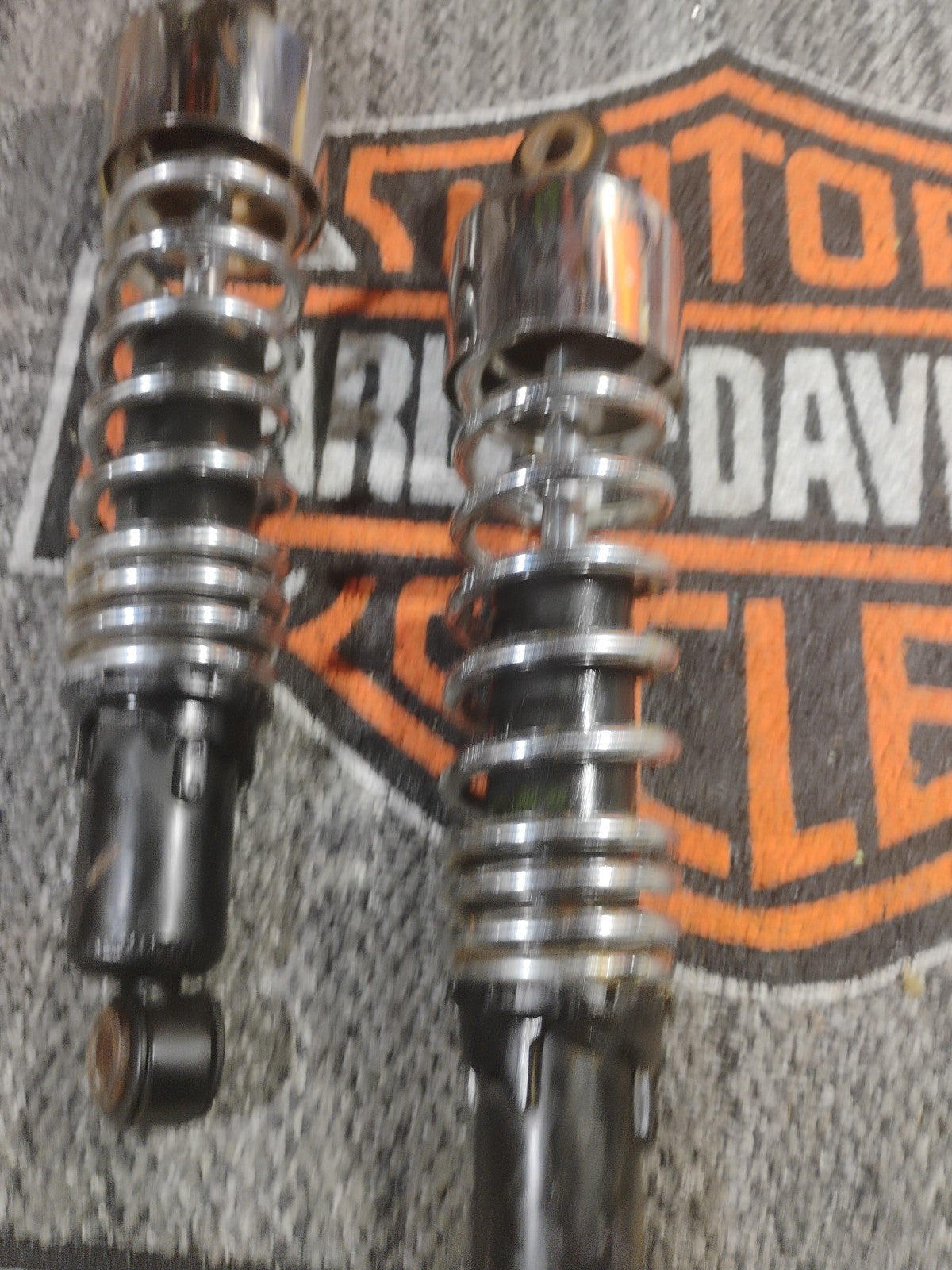 Pair Rear Shocks Absorber Bla&Chrome Harley Sportster XL883 1200 72 48 1979-2012