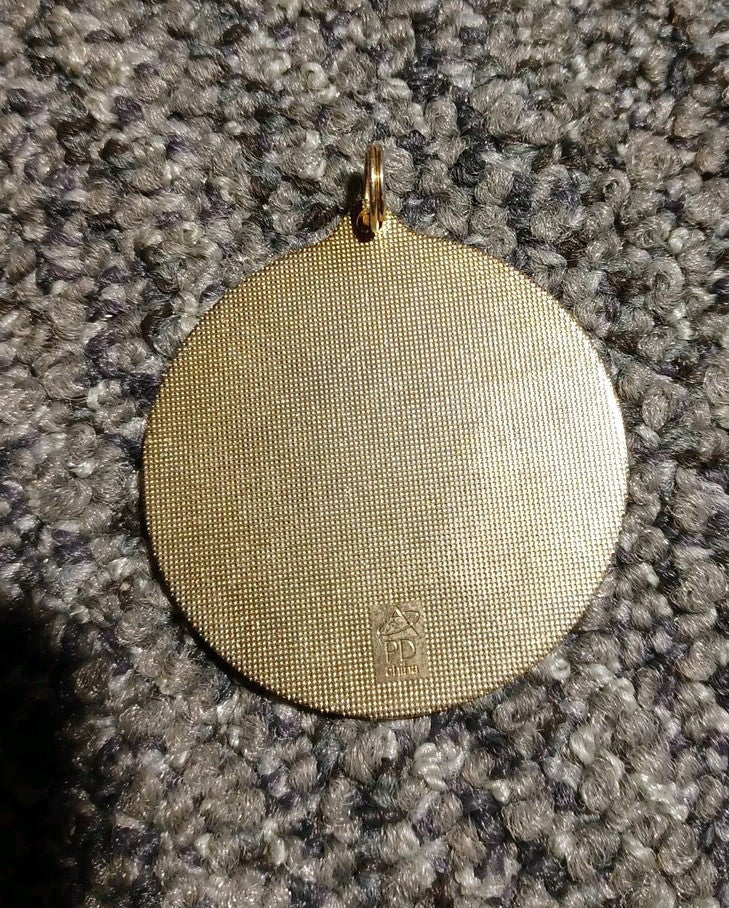 Blue Cross Blue Shield Gold Tone Motown Record Style Collectible Keychain 