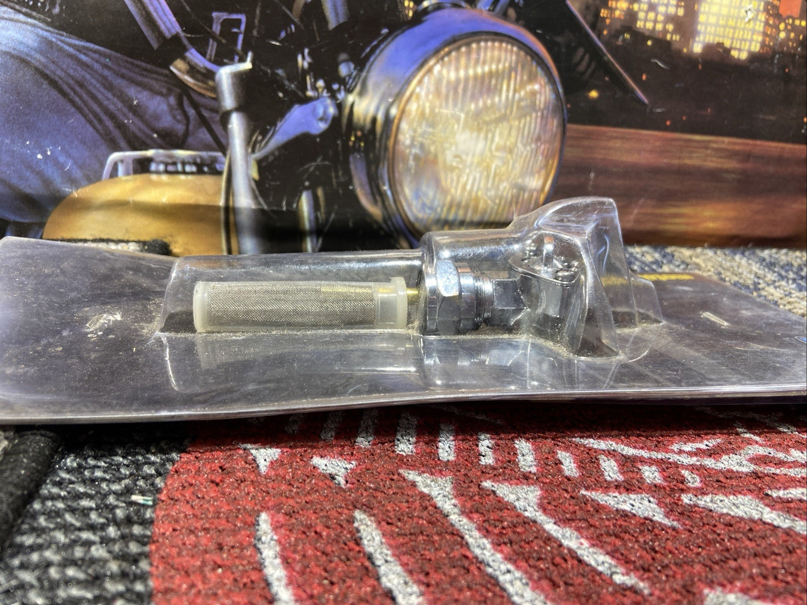 J&P Cycles Replacement Chrom Petcock Left Side spout style SKU#1041441 PIN720035