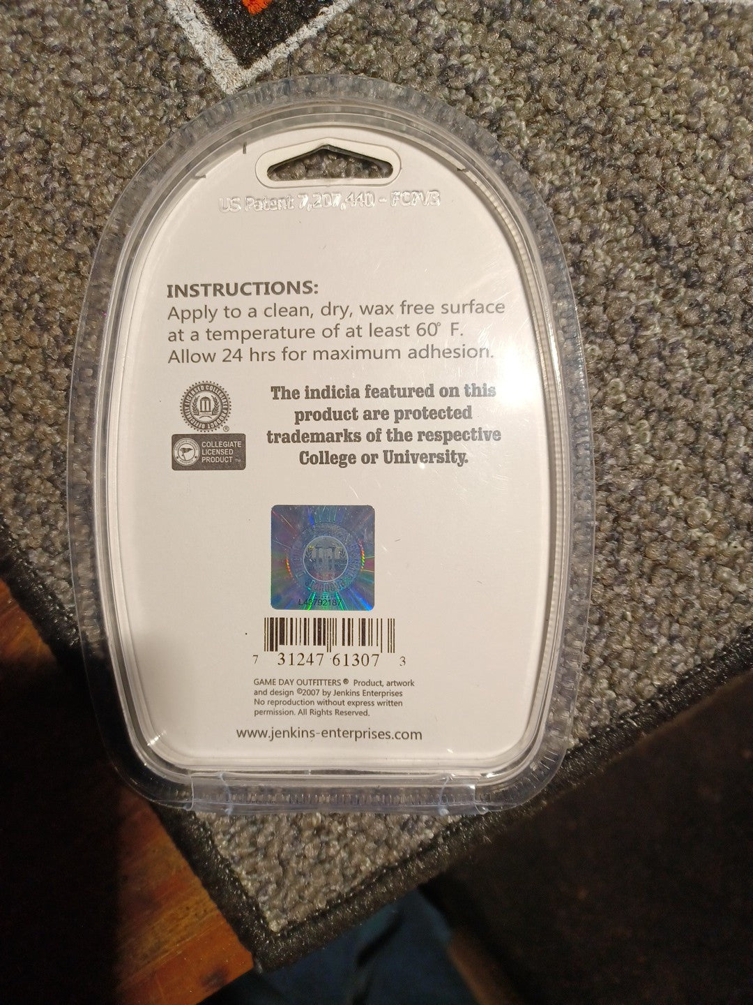 University of Illinois "Banner" Shiny Chrome Auto Emblem