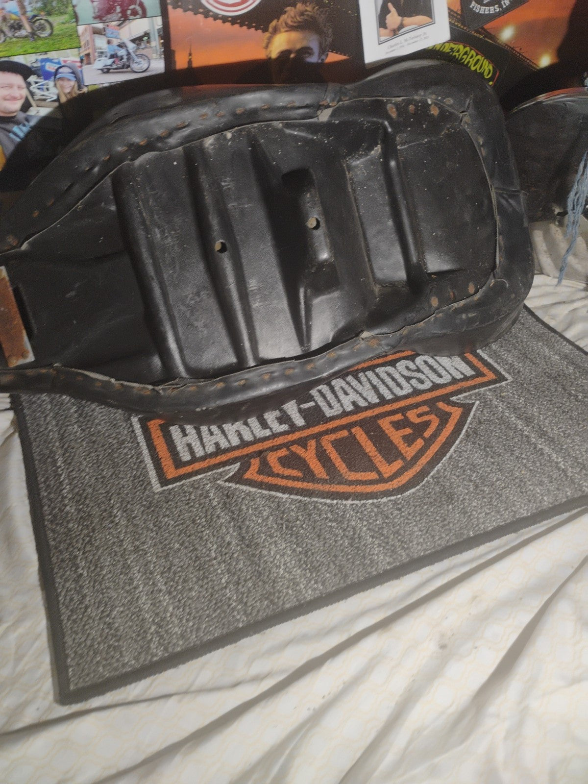 Harley Black Comfort Flex For 1980 Shovelhead Flh Electra Glide Amf Oem