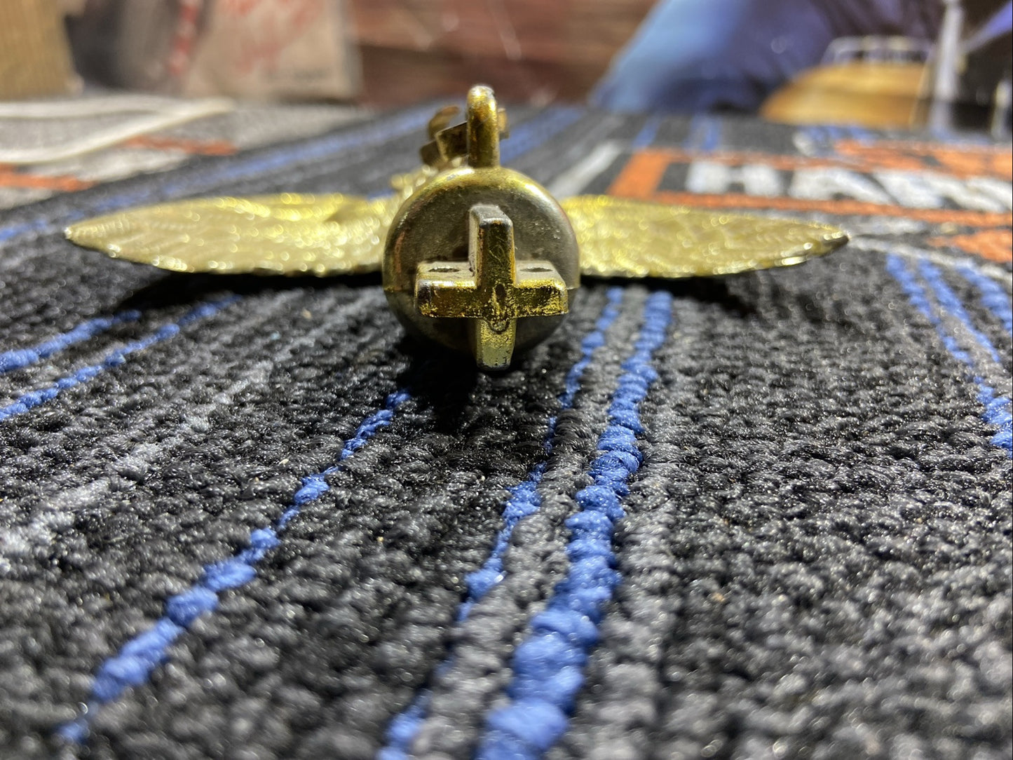 Gold Metal Eagle Finnial Top For Flagpole 