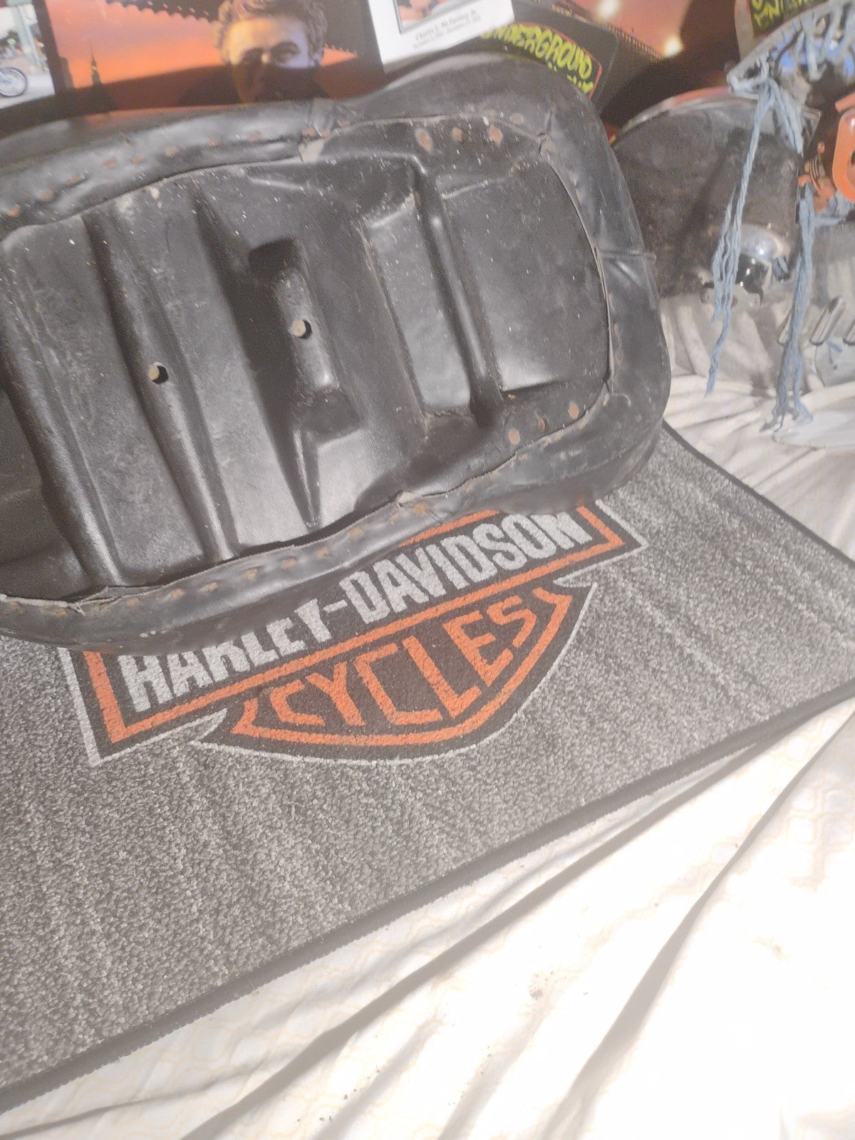 Harley Black Comfort Flex For 1980 Shovelhead Flh Electra Glide Amf Oem