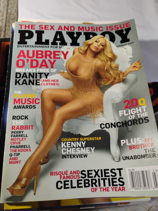 March 2009 Playboy Magazine - Aubrey O'Day Cover & Pictorial 