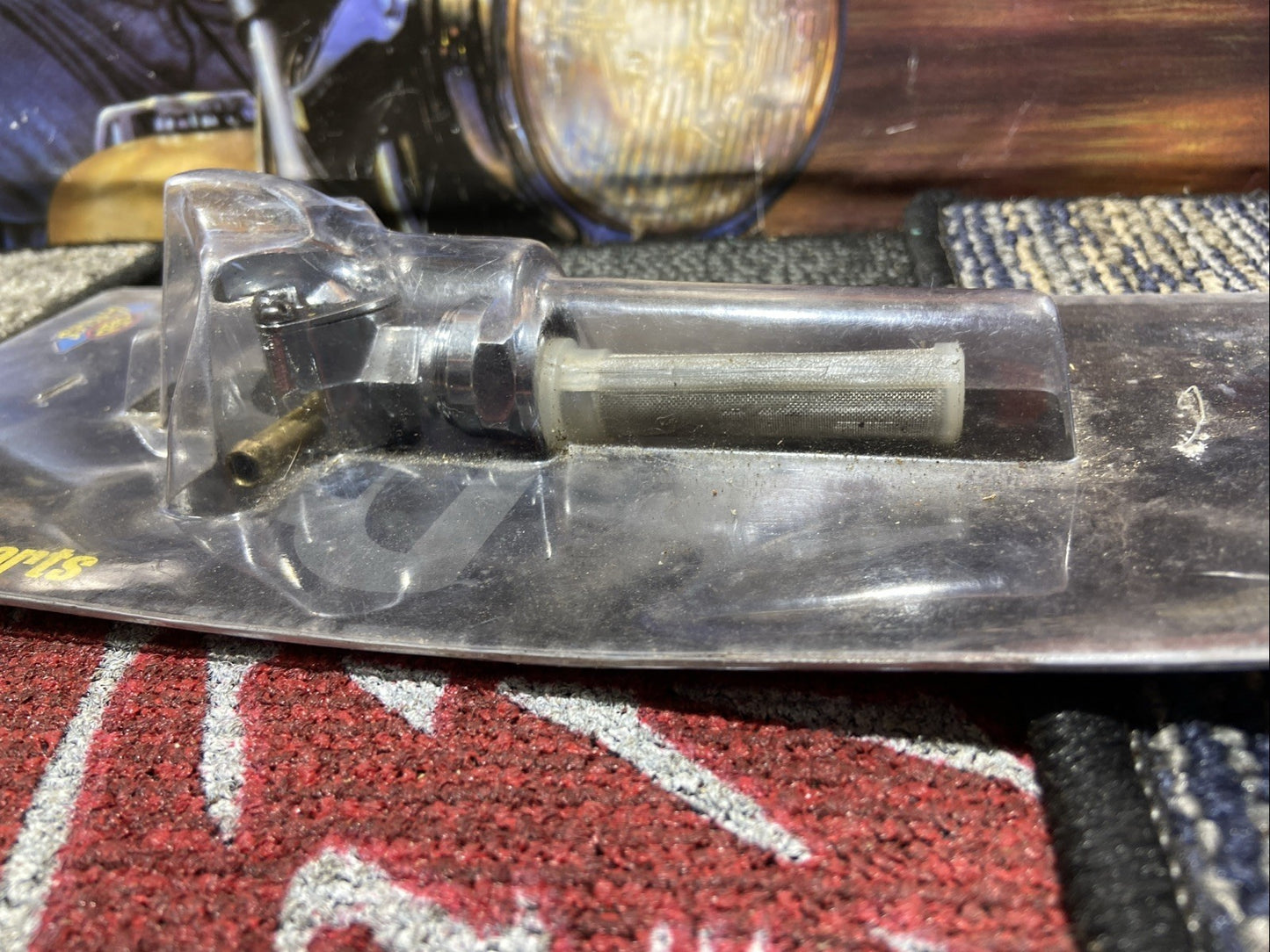 J&P Cycles Replacement Chrom Petcock Left Side spout style SKU#1041441 PIN720035