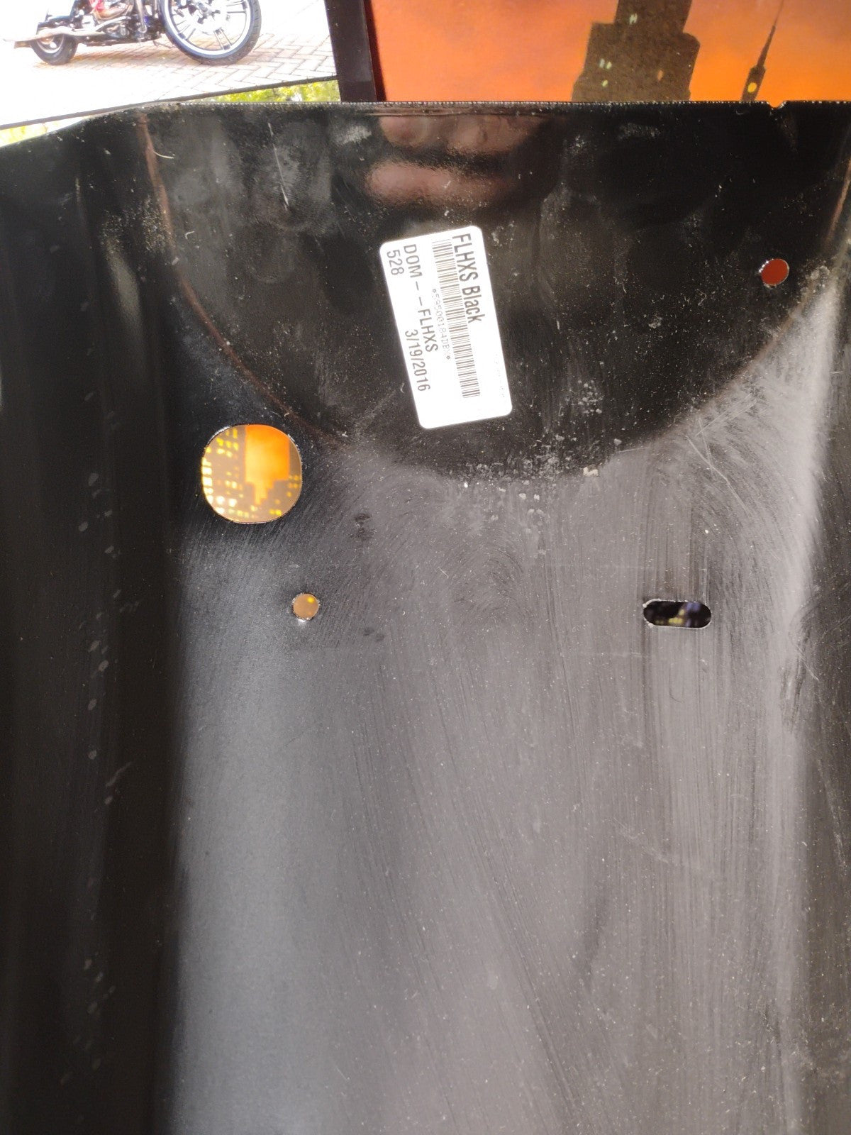 2010-2023 Harley Touring Rear Fender Vivid Black w/ Pinstripe FLHXS FLTRXS