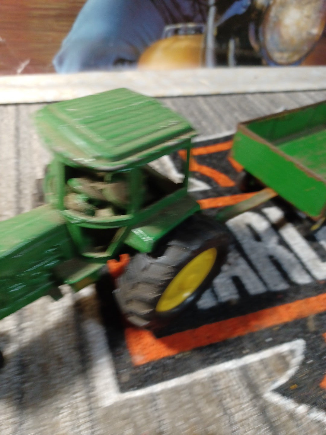 JOHN DEERE  TRACTOR and a FARM WAGON ERTL