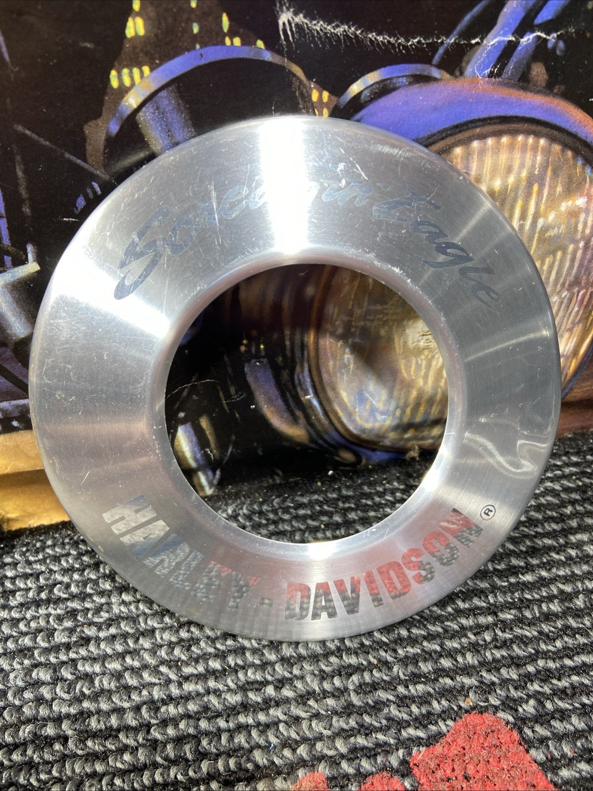 Harley Davidson screamin eagle air filter cover insert trim touring softail dyna