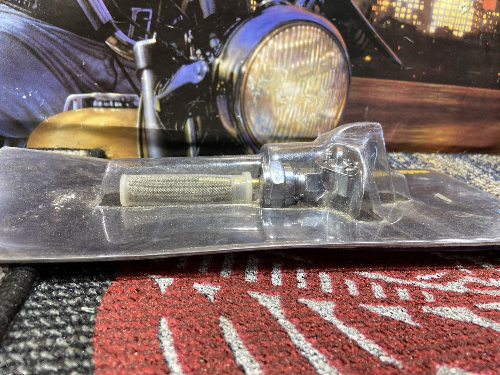 J&P Cycles Replacement Chrom Petcock Left Side spout style SKU#1041441 PIN720035