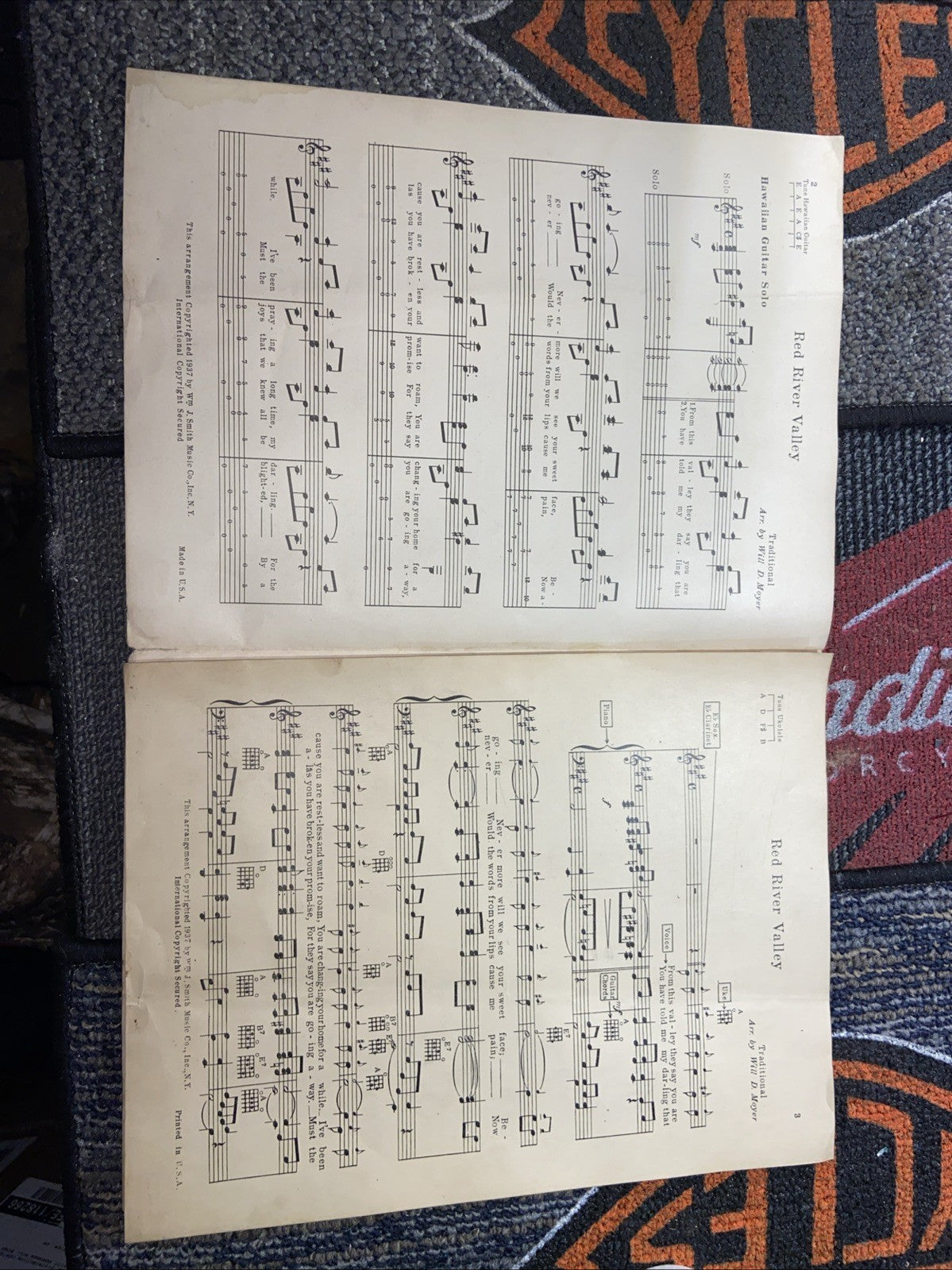 Red River Valley Vintage Sheet Music 1937