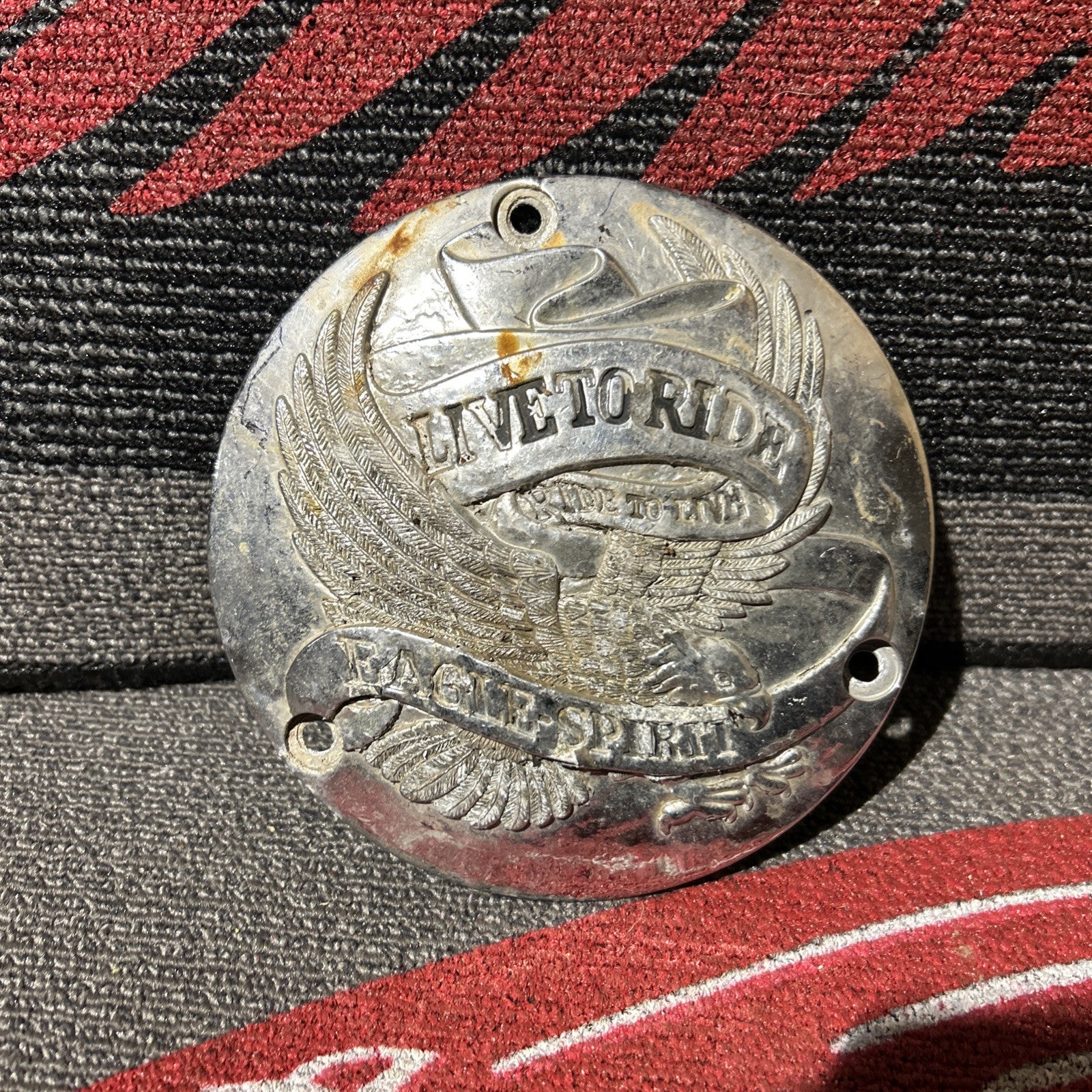 Chrome Eagle Spirit Derby Cover 1970-1998 Harley Softail Dyna Road King Touring