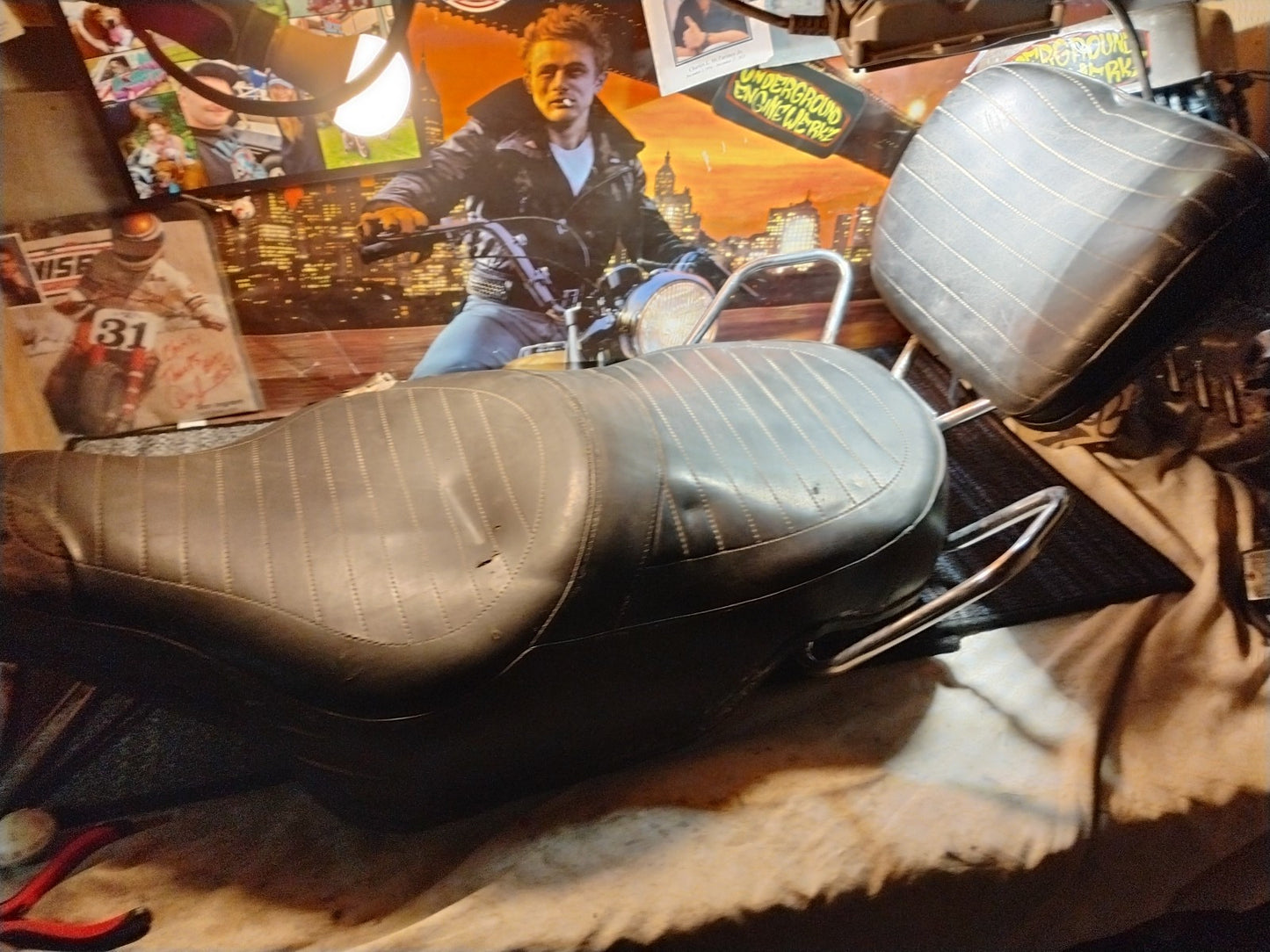 Original harley shovelhead flh 1968 seat assembly