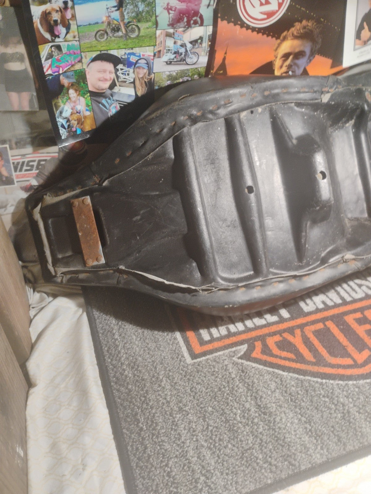 Harley Black Comfort Flex For 1980 Shovelhead Flh Electra Glide Amf Oem