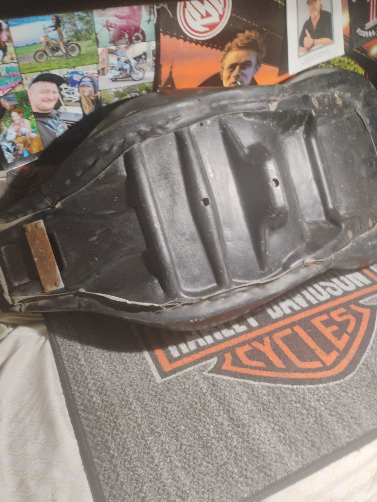 Harley Black Comfort Flex For 1980 Shovelhead Flh Electra Glide Amf Oem