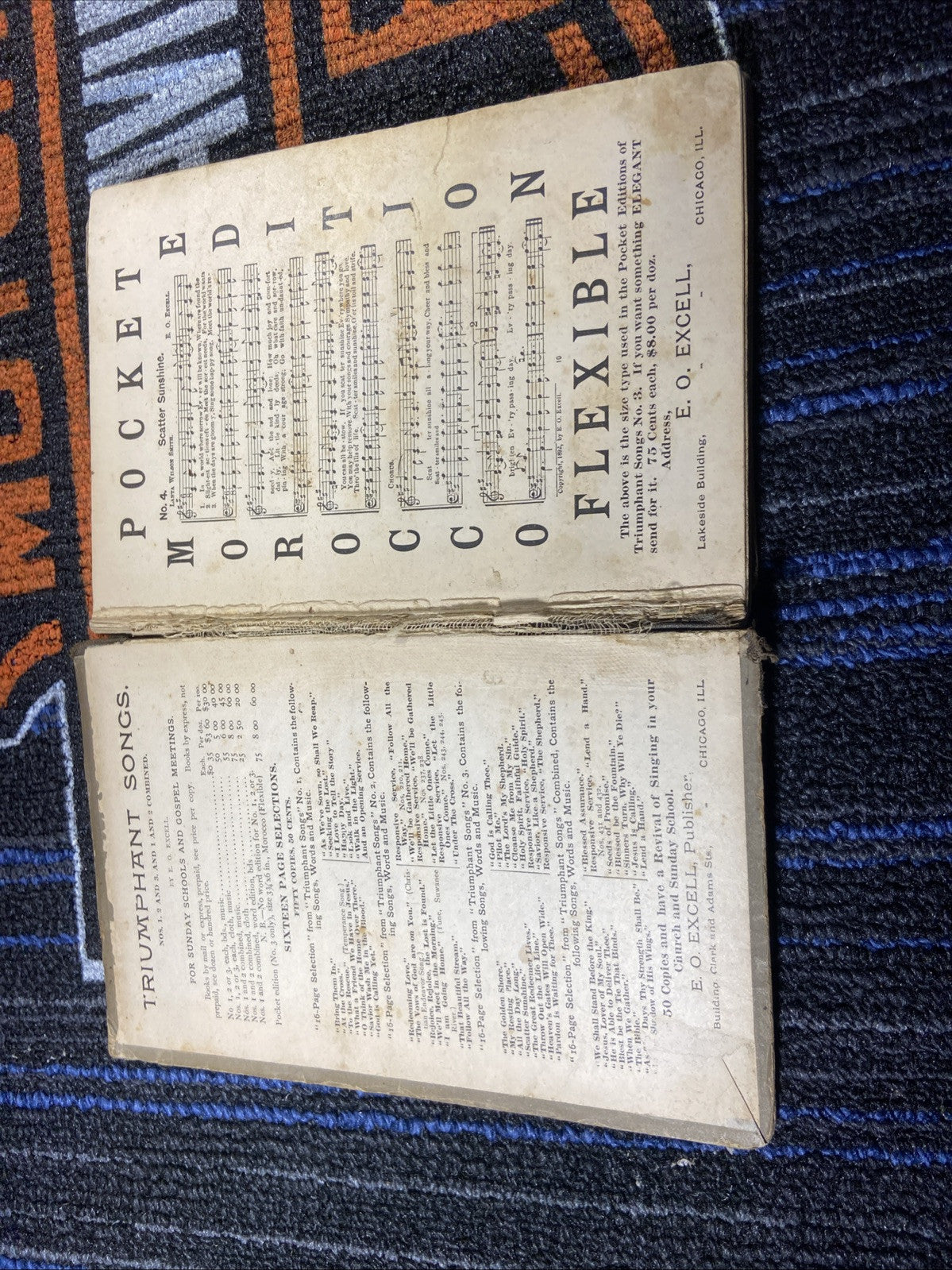 Vintage 1887 TRIUMPHANT SONGS #1 Hardcover HC Book EO Excell Sheet Music