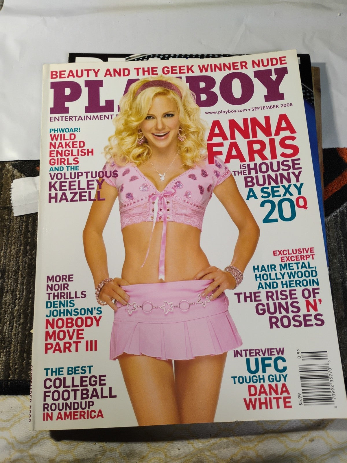 Vtg Playboy Magazine Back Issue September 2008 Anna Faris Playmate Valerie Mason