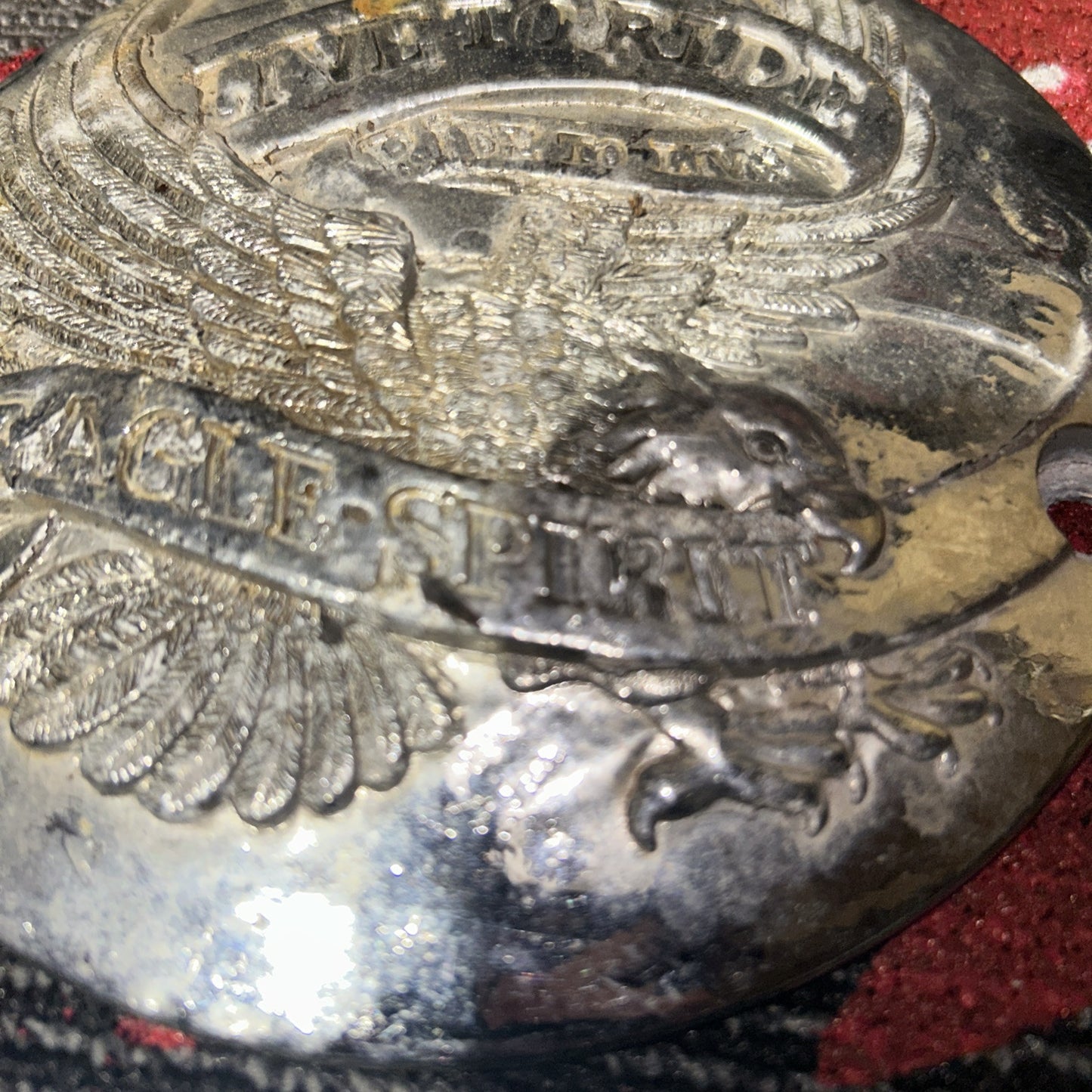 Chrome Eagle Spirit Derby Cover 1970-1998 Harley Softail Dyna Road King Touring