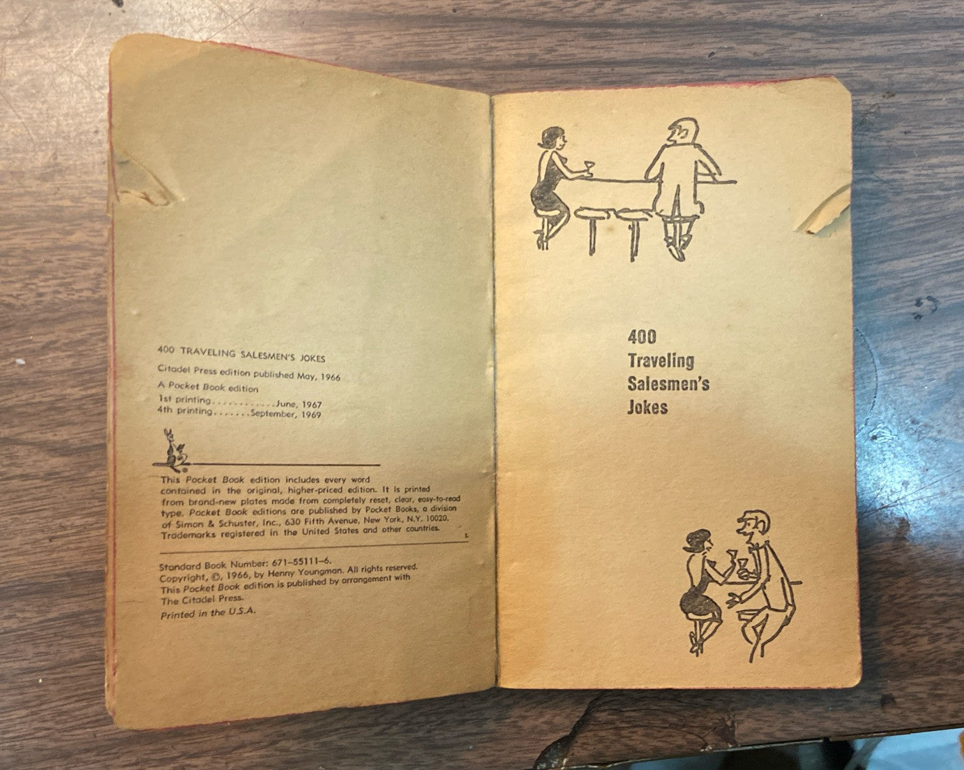 400 TRAVELING SALESMEN'S JOKES by Henny Youngman vintage 1969 Pocket paperback  