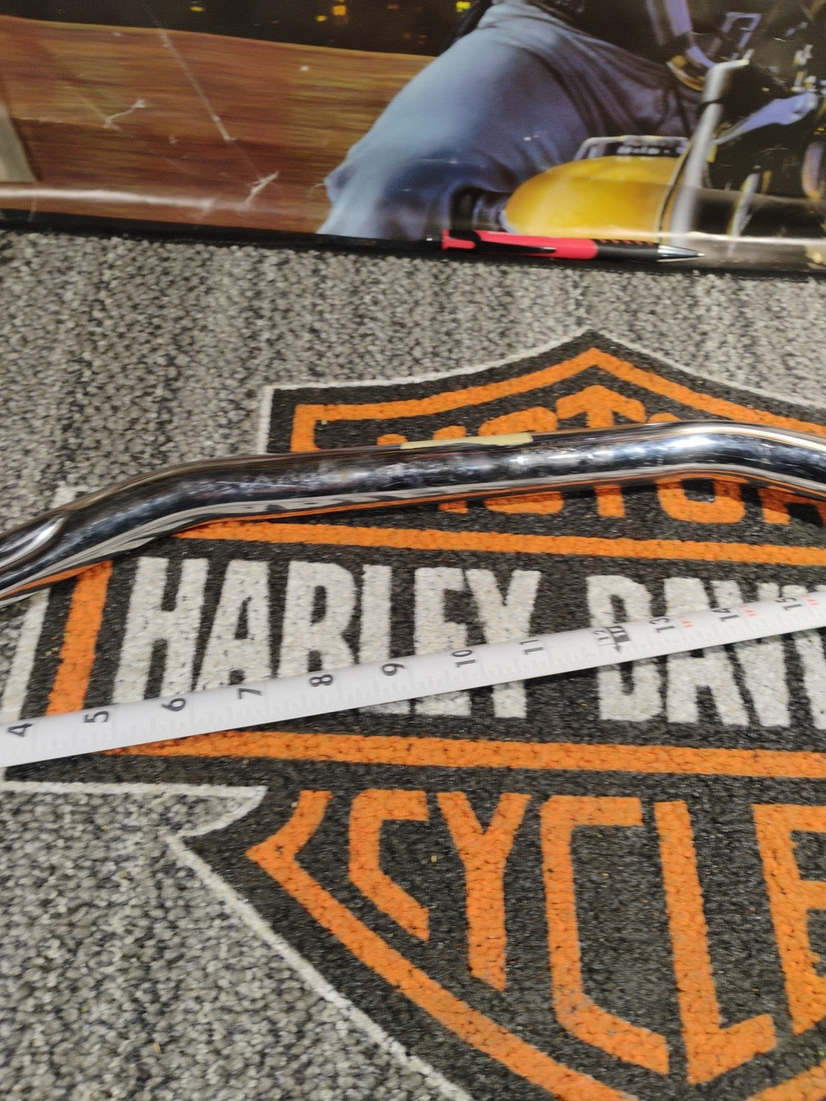 Harley One Inch Diameter Beach Bars Chrome Slight Pull Back