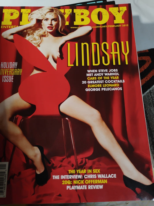 Jan/Feb 2012 Playboy Magazine - Lindsay Lohan Cover, Heather Knox, Leola Bell, S