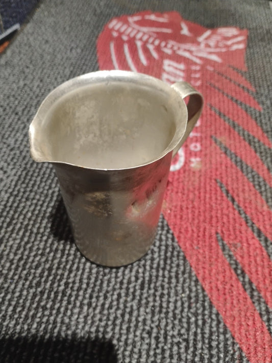 MCM VINTAGE Pink ALUMINUM SMALL PITCHER/CREAMER Marked Color Craft 5" Tall