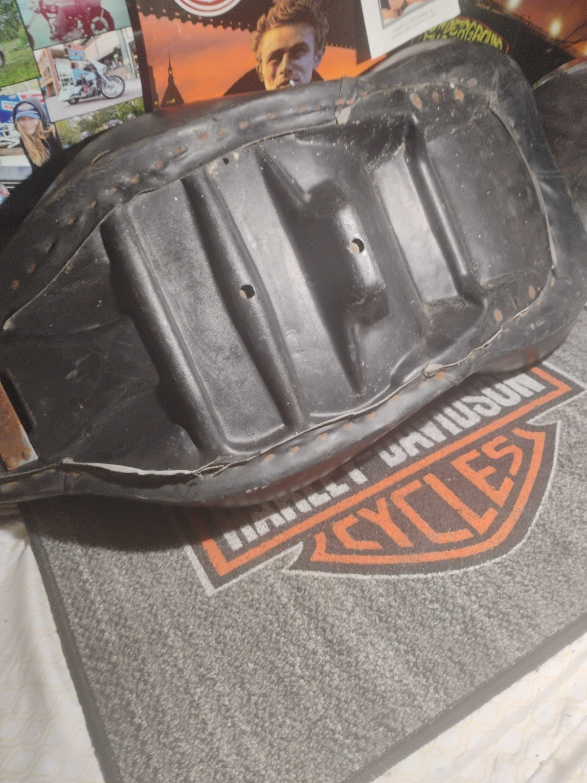 Harley Black Comfort Flex For 1980 Shovelhead Flh Electra Glide Amf Oem