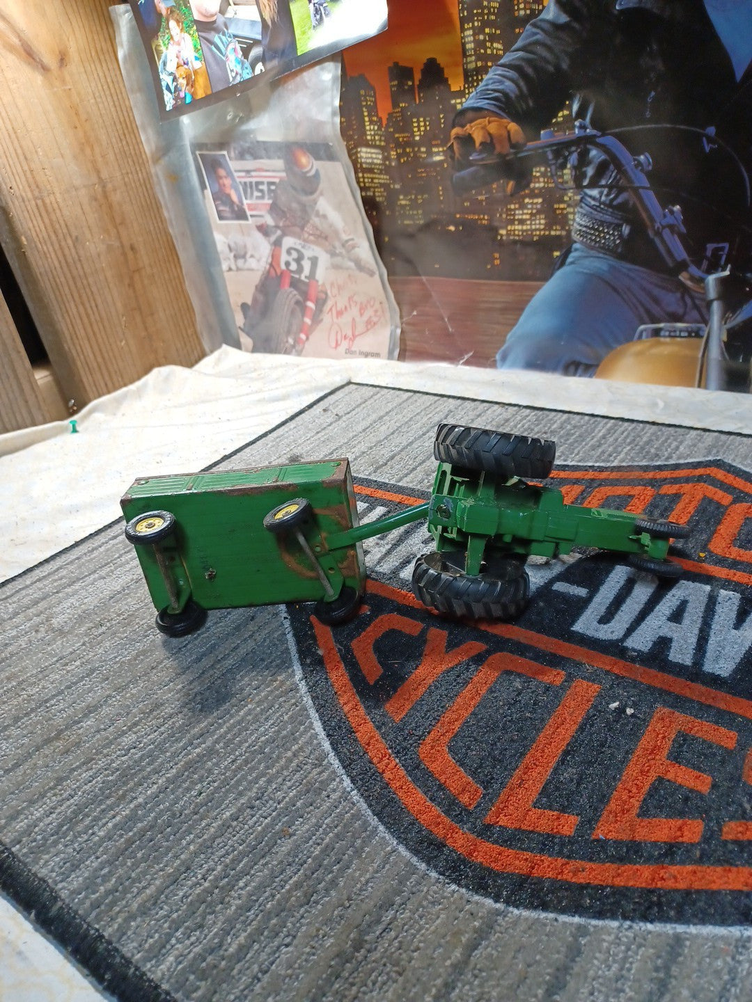 JOHN DEERE  TRACTOR and a FARM WAGON ERTL