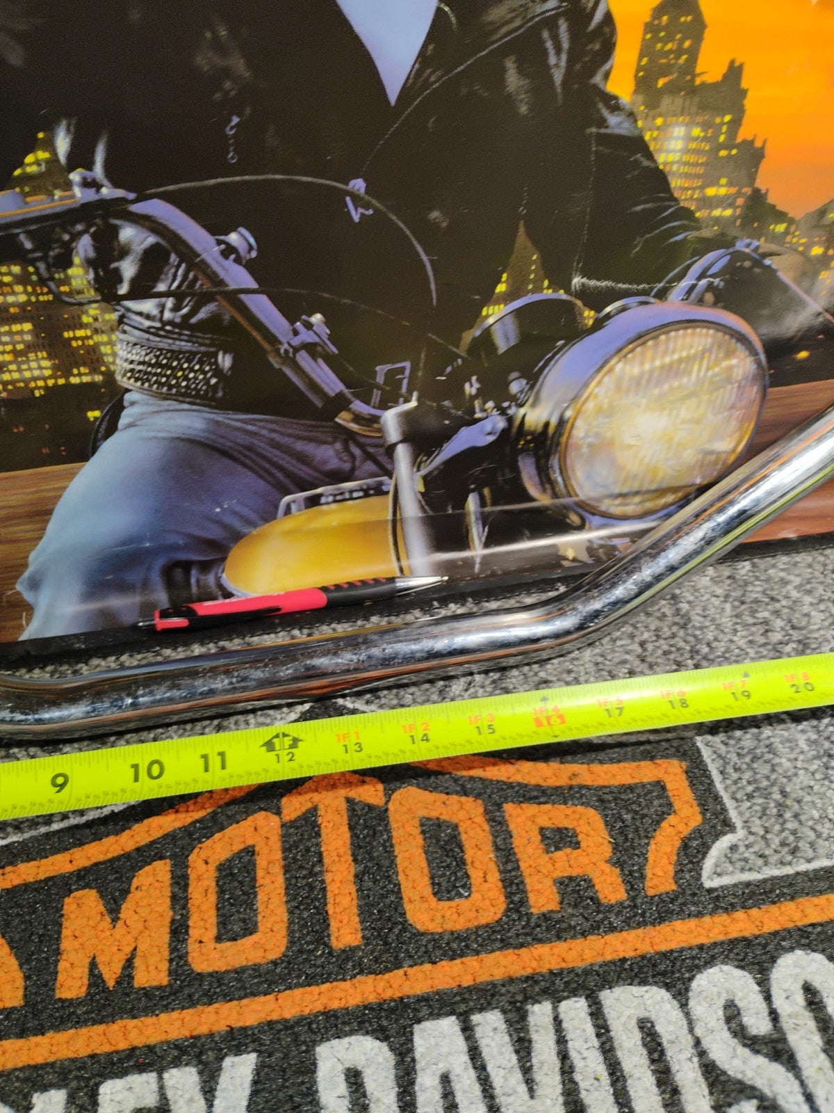 Harley One Inch Diameter Beach Bars Chrome Slight Pull Back