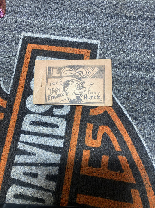 VINTAGE ORIGINAL TIJUANA BIBLE 8 PAGER TITLED LOOY  HIGH FINANCE BY FANNY HURTZ