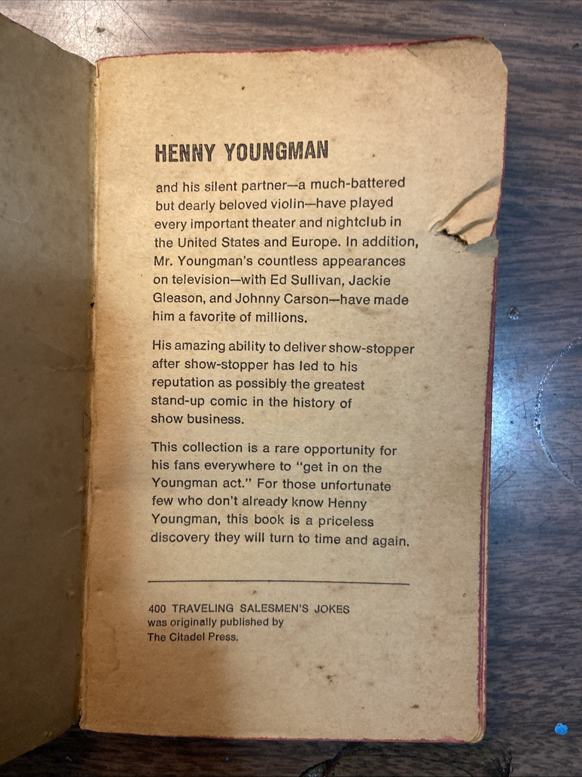 400 TRAVELING SALESMEN'S JOKES by Henny Youngman vintage 1969 Pocket paperback  