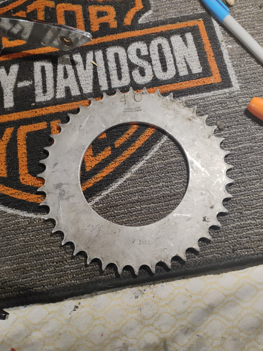 Vintage Flat Track Racin 40 Tooth CTA Alloy Hayward California BSA Rear Sprocket