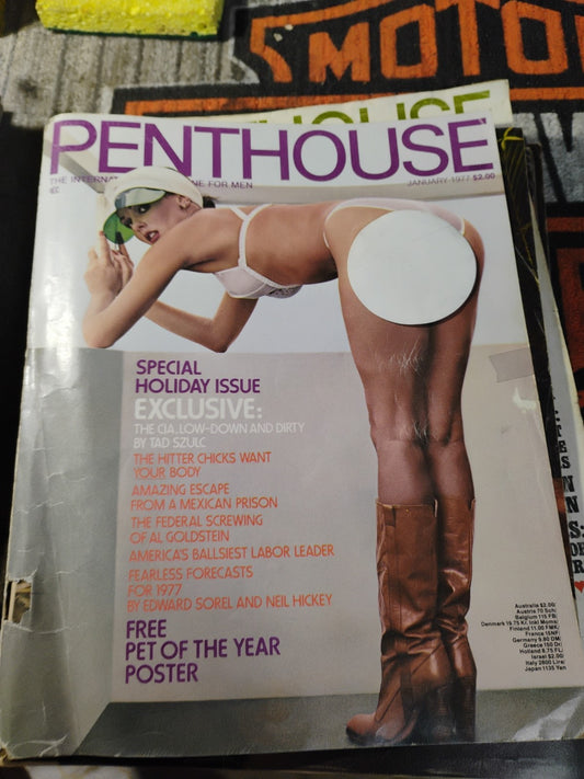 Vintage Penthouse Magazine - Holiday January 1977: CIA Intrigue, Prison E