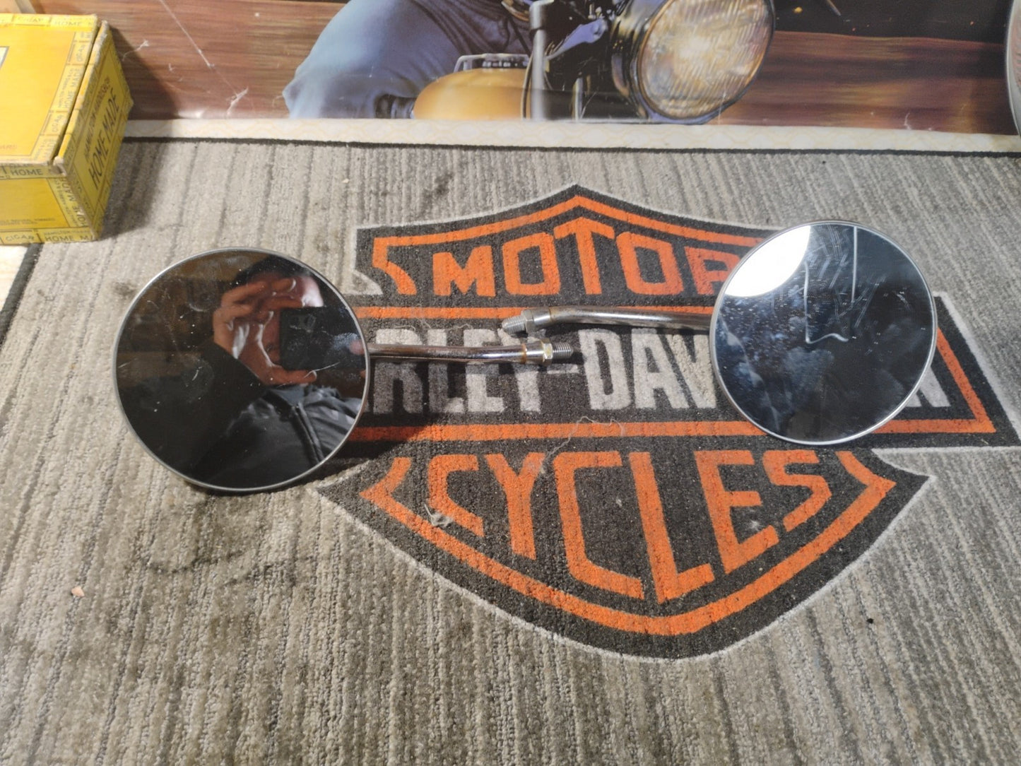 Chrome Motorcycle Rearview Mirrors For Honda CB 350 450 550 600 650 750 900 10mm