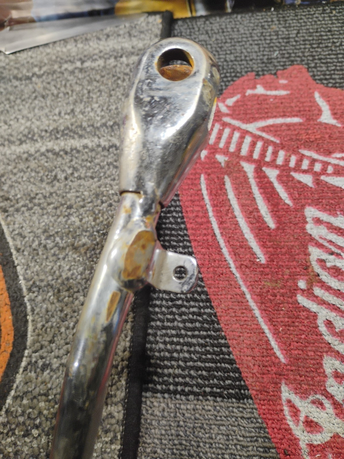 Vintage Harley Ironhead Sportster Kick Stand Old Chrome Chopper Custom Top Sprng