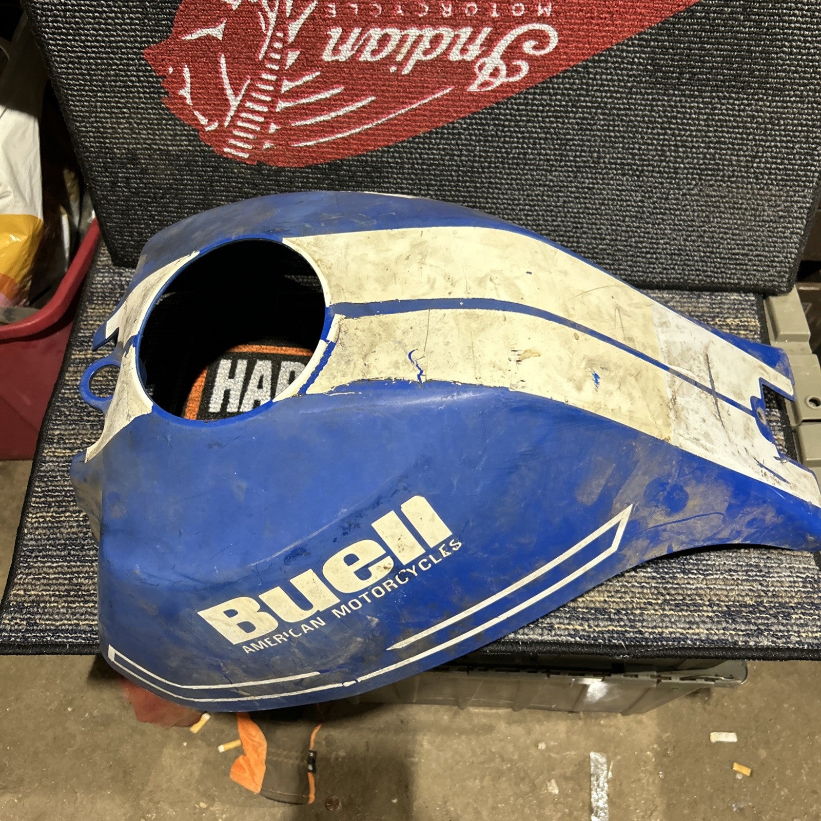 01 BUELL BLAST FUEL TANK COVER BLUE OEM