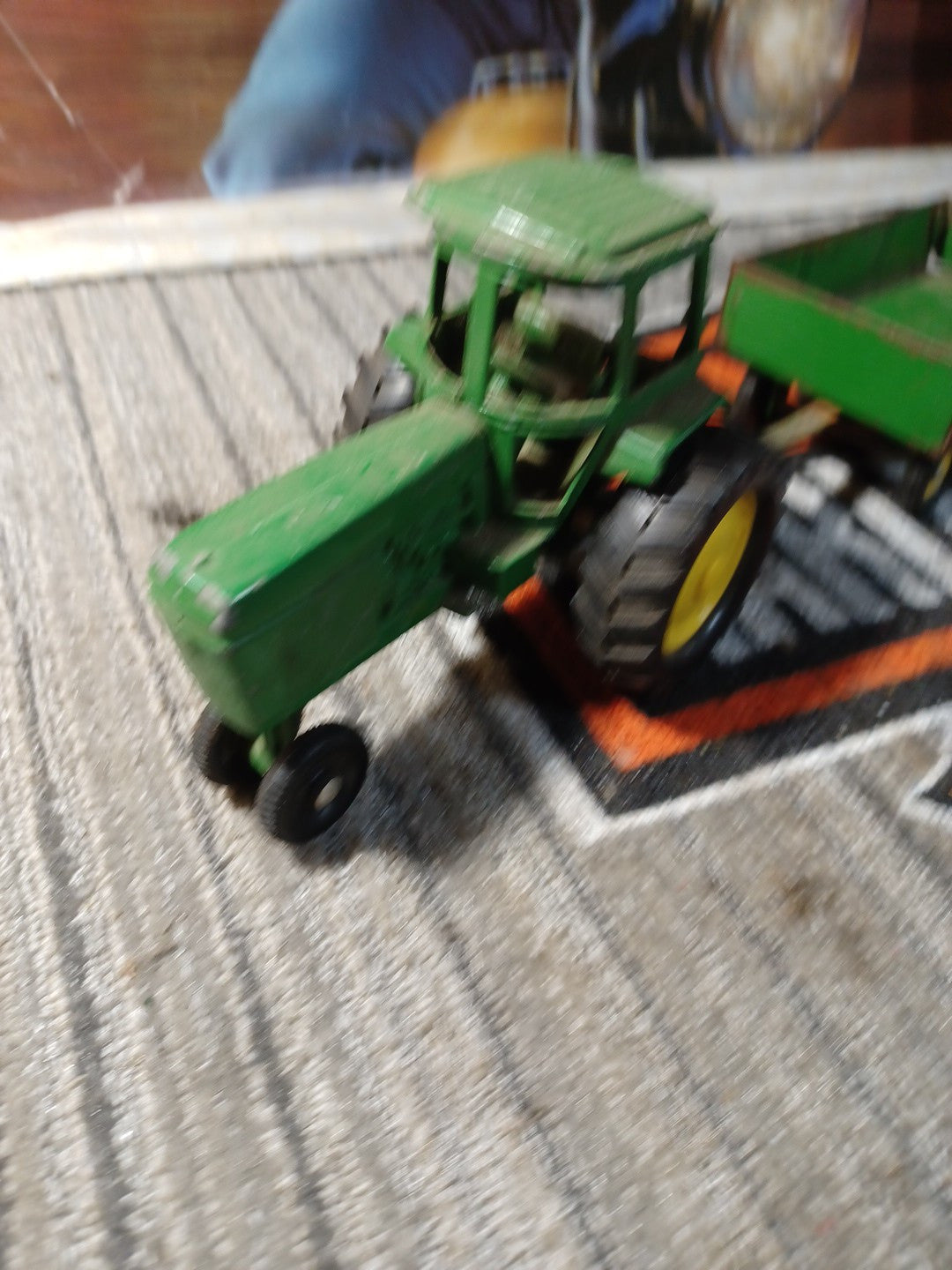 JOHN DEERE  TRACTOR and a FARM WAGON ERTL