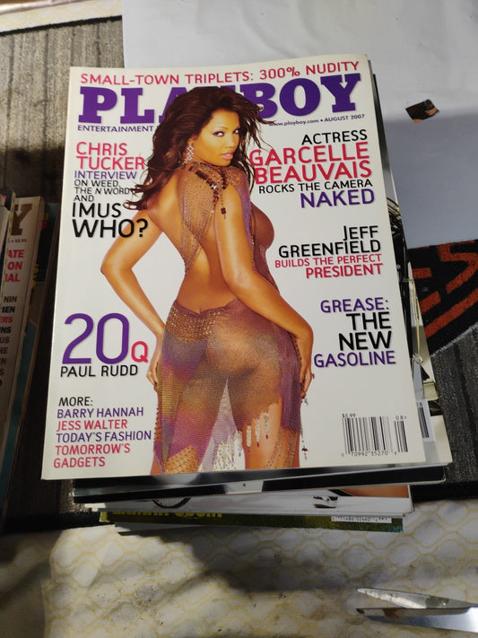August 2007 Playboy Magazine - Garcelle Beauvais Cover & Pictorial 