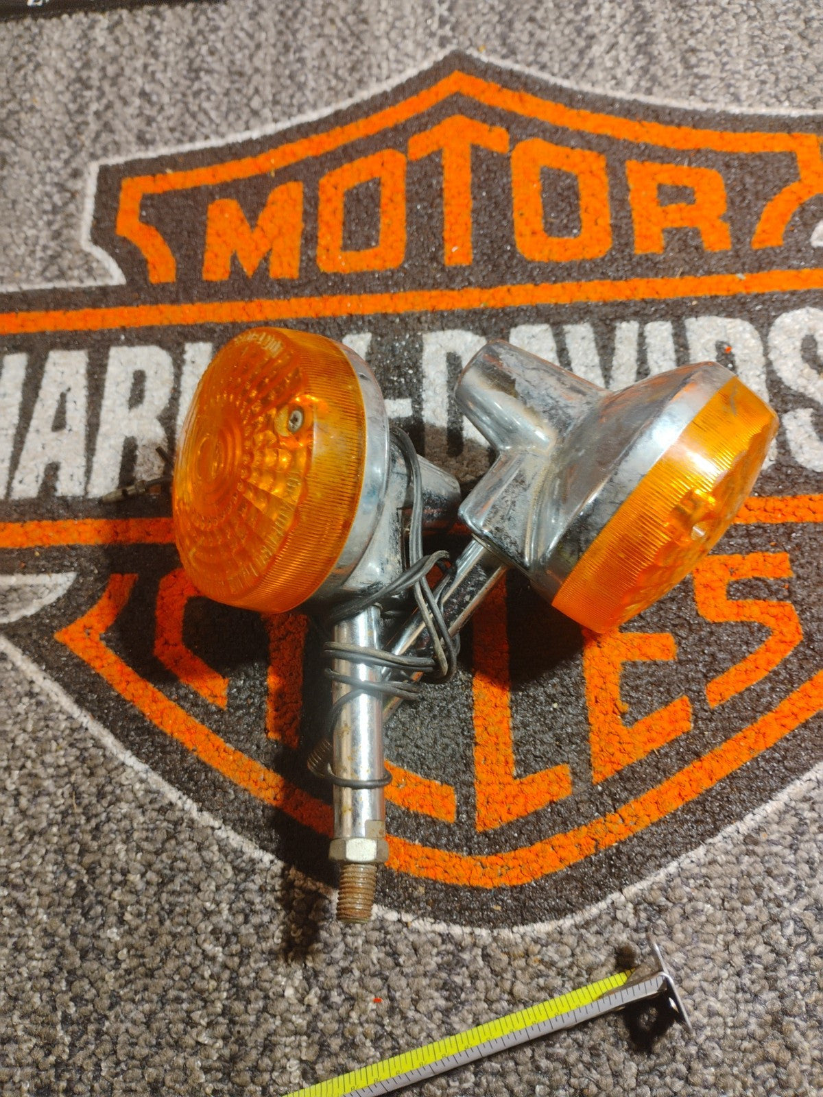 Vintage Suzuki Left & right rear turn signals blinker set Pair WORKING! 