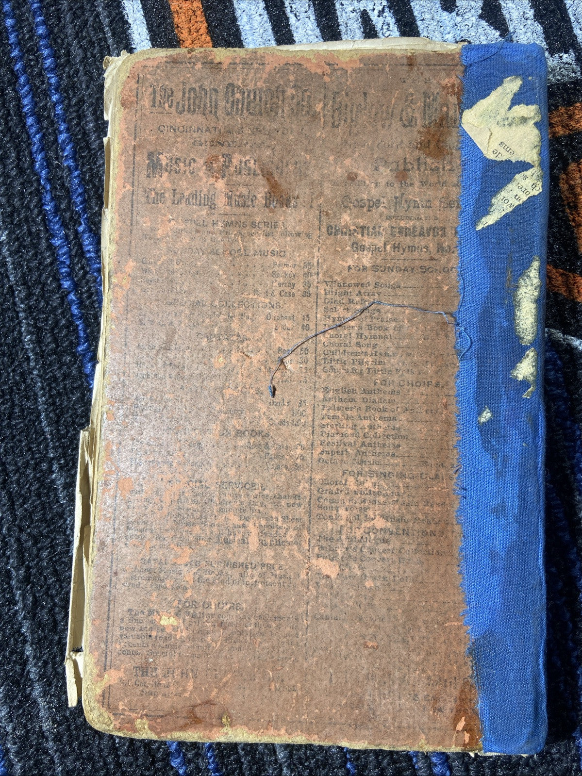 Gospel Hymns No. 5,  Sunday School Ira D. Sankey 1887 & Handwritten hymn Lyrics